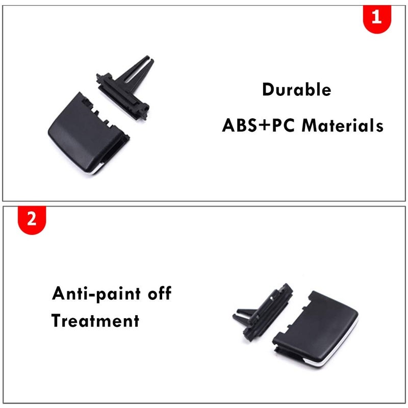 Moonlinks Compatible with Mercedes Benz Air Vent Outlet Tabs, Front Center Row Air Vent Clip Tab Replacement for W166 ML Class 2012-2015 GLE Class 2016-2019 X166 GL Class 2013-2016 GLS Class 2017-2019 - Image 4